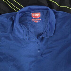 Red Kap Large uniform polo royal blue